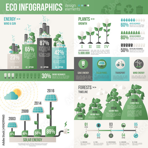 Creative concept of Eco Technology Infographic