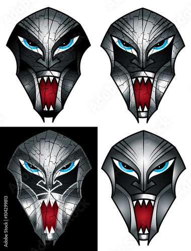 shouting spartan warrior textured graphic vector illustration