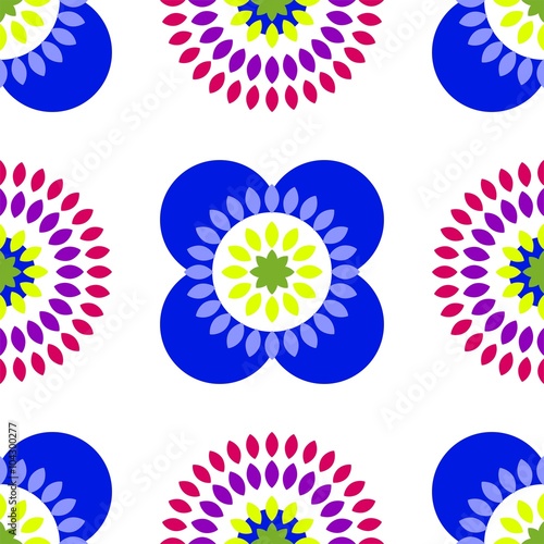 Symmetrical pattern ornament - endless texture - art ornament decor - flower bloom - flower power