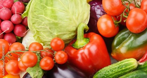 beautiful background of a set of vegetables