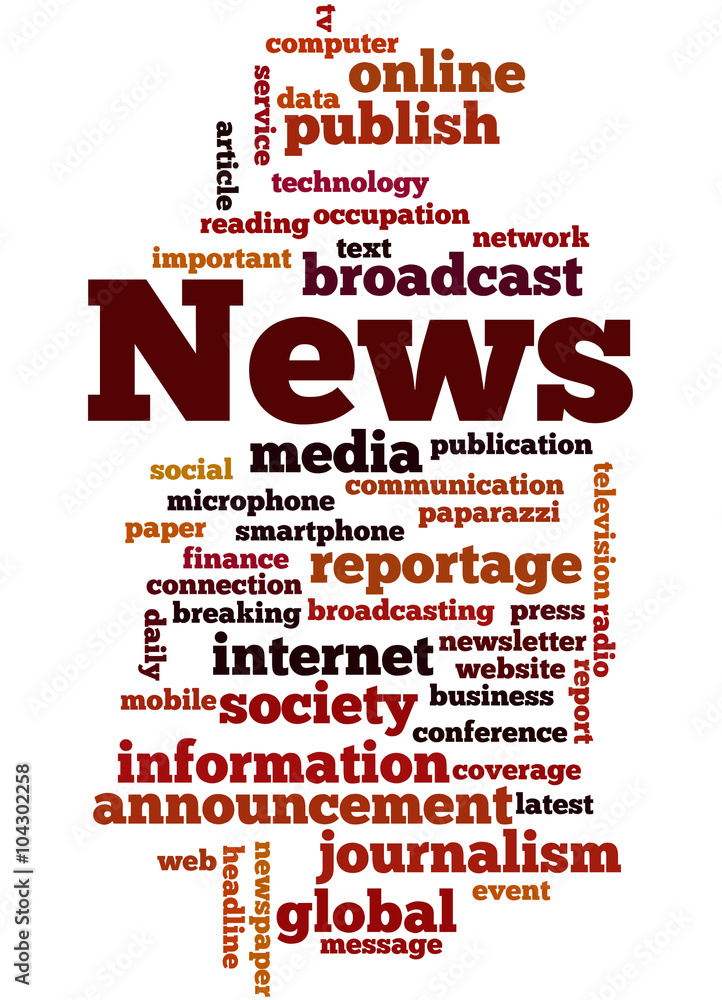 Obraz premium News, word cloud concept 7