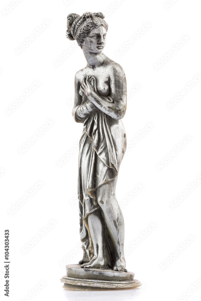 Fototapeta Wax figure of a classic nude greek goddess isolated on white