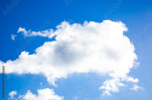 Blue sky and white clouds.