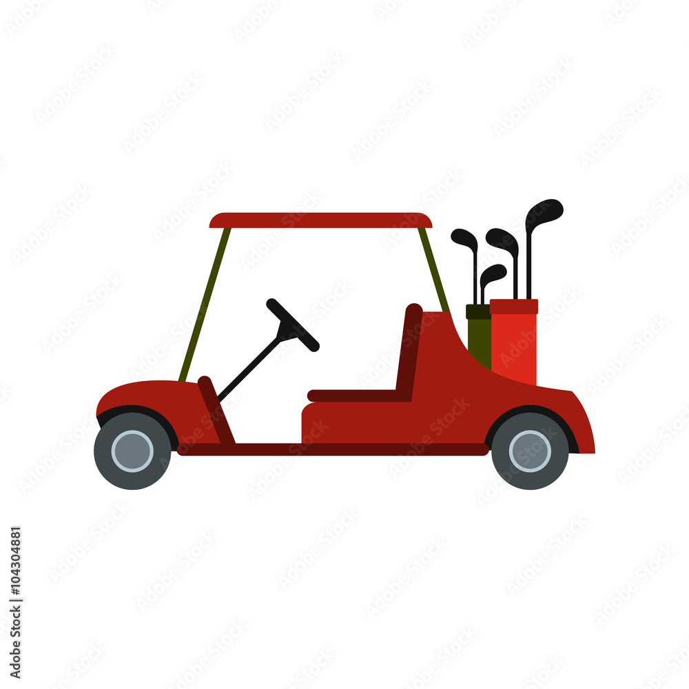 Red golf car icon