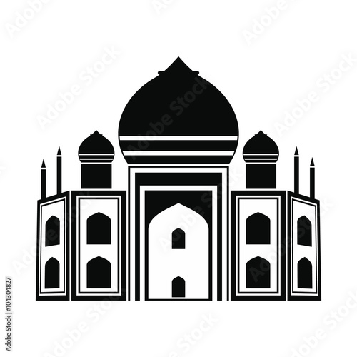 Taj Mahal, India icon, simple style 