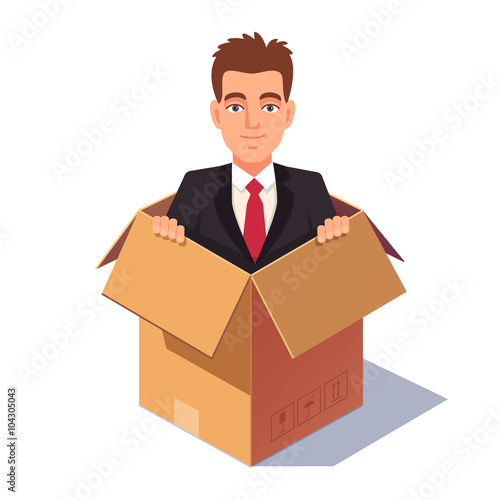 Thinking out of the box concept