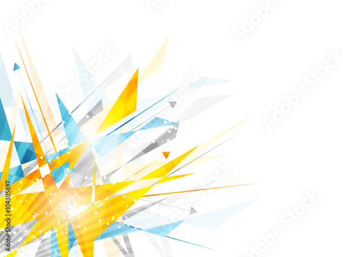 Abstract vector background with irregular polygon pattern and arrows.