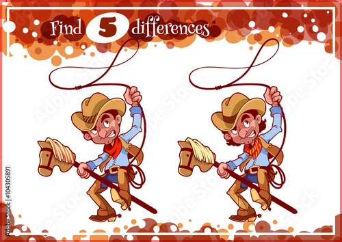 Educational game for preschool kids, find the differences.