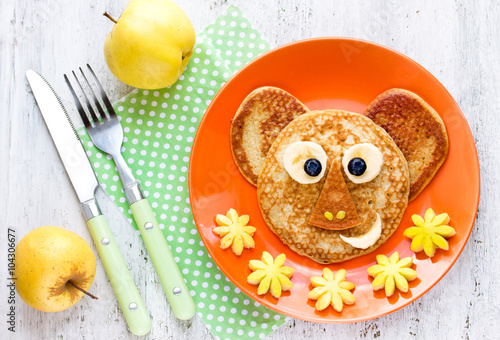 Canvas Print Baby breakfast pancakes