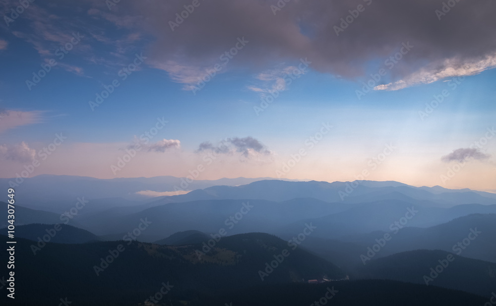  Views of the Carpathian Mountains. Mount Goverla
