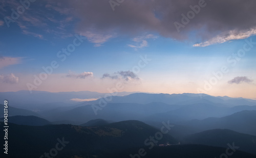  Views of the Carpathian Mountains. Mount Goverla
