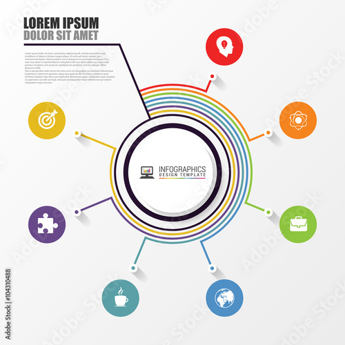 Infographic report concept. Modern business template. Vector