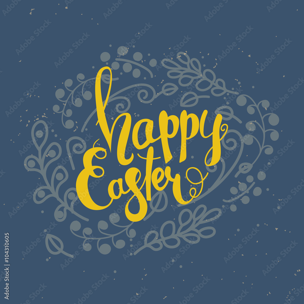 Happy Easter hand lettering card
