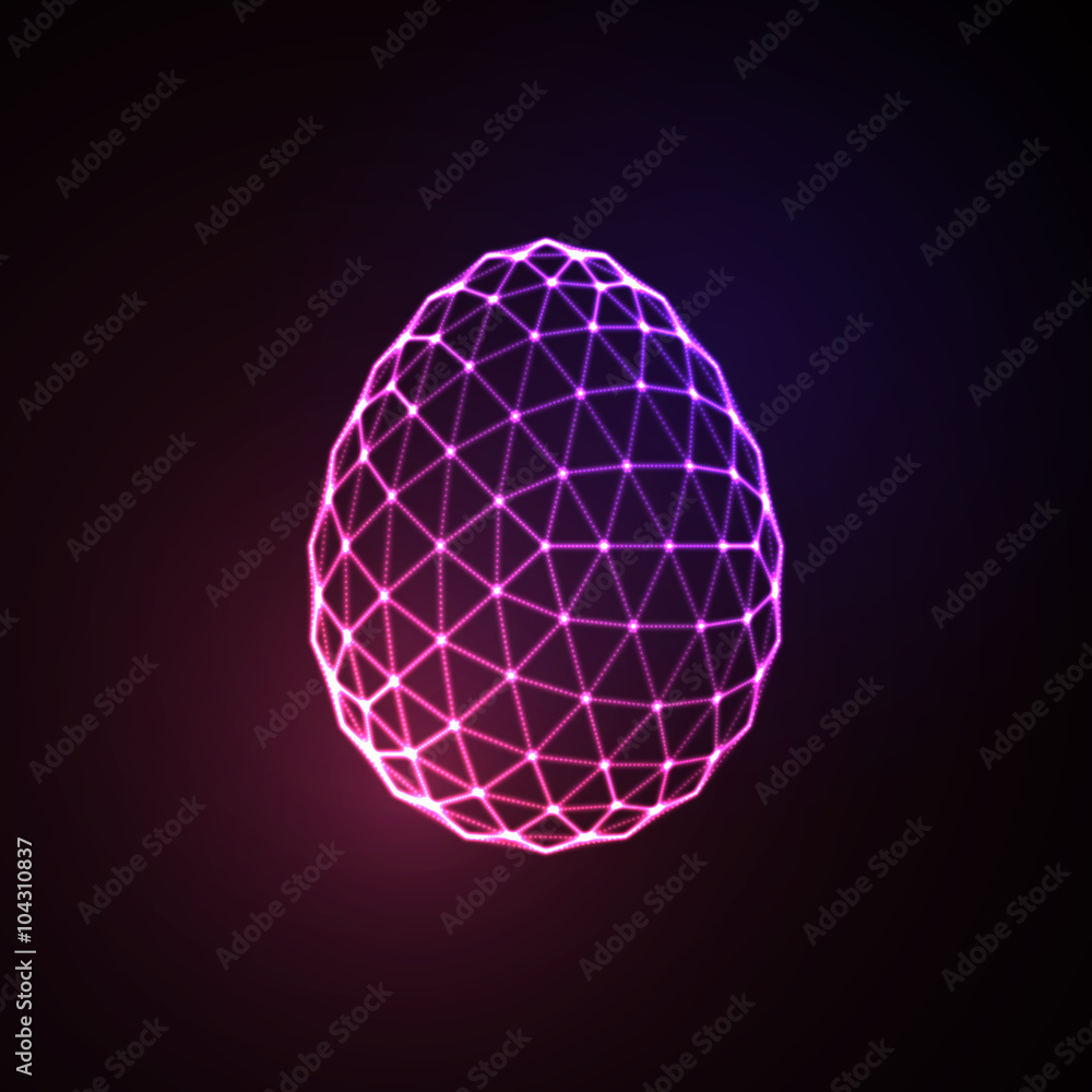 Neon Easter egg sign