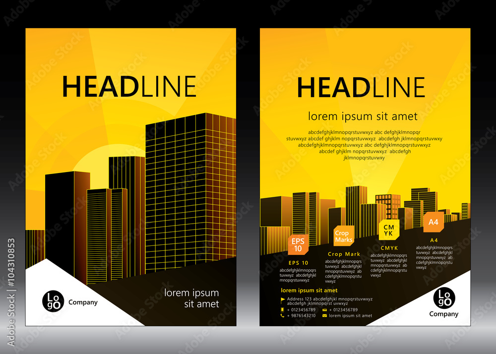 Brochure template design. Concept of architecture design. Vector illustration Brochure template design. Concept of architecture design. Vector illustration