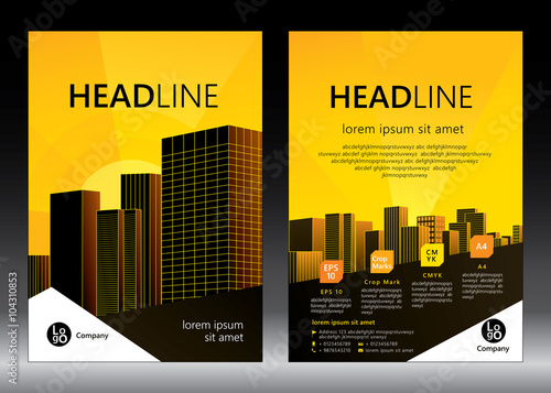 Brochure template design. Concept of architecture design. Vector illustration