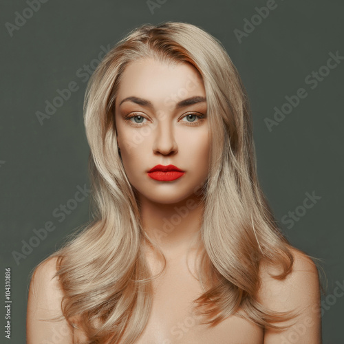 beautiful blond young woman