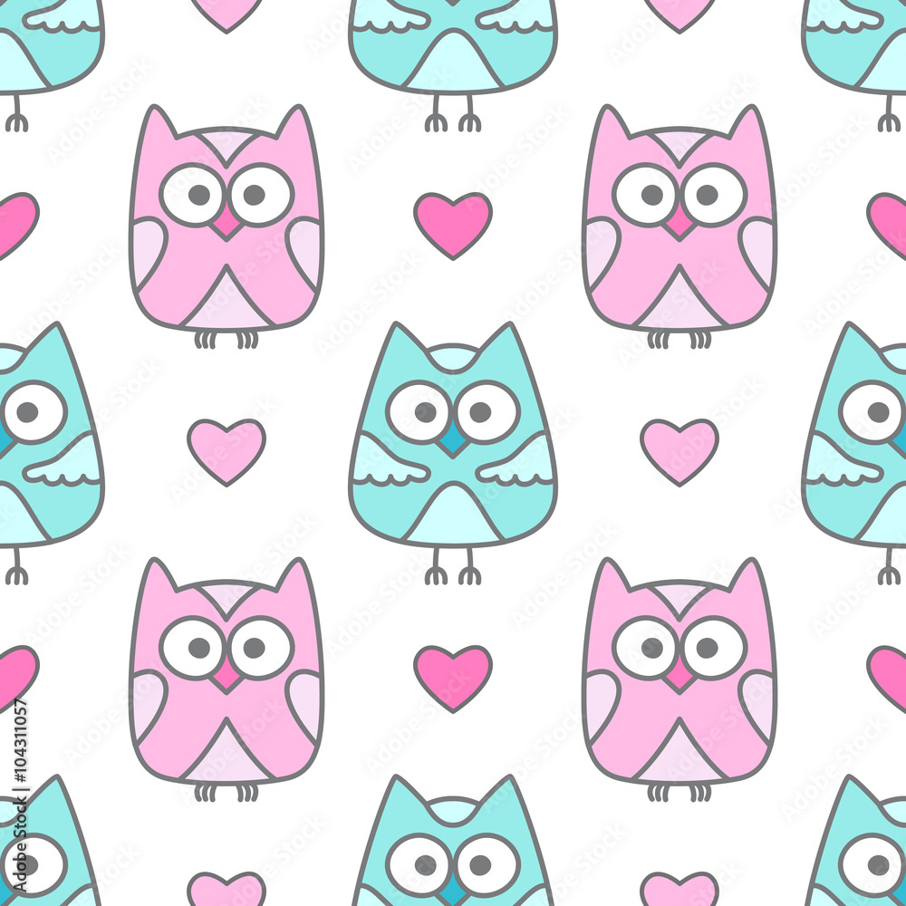 owls seamless owls seamless