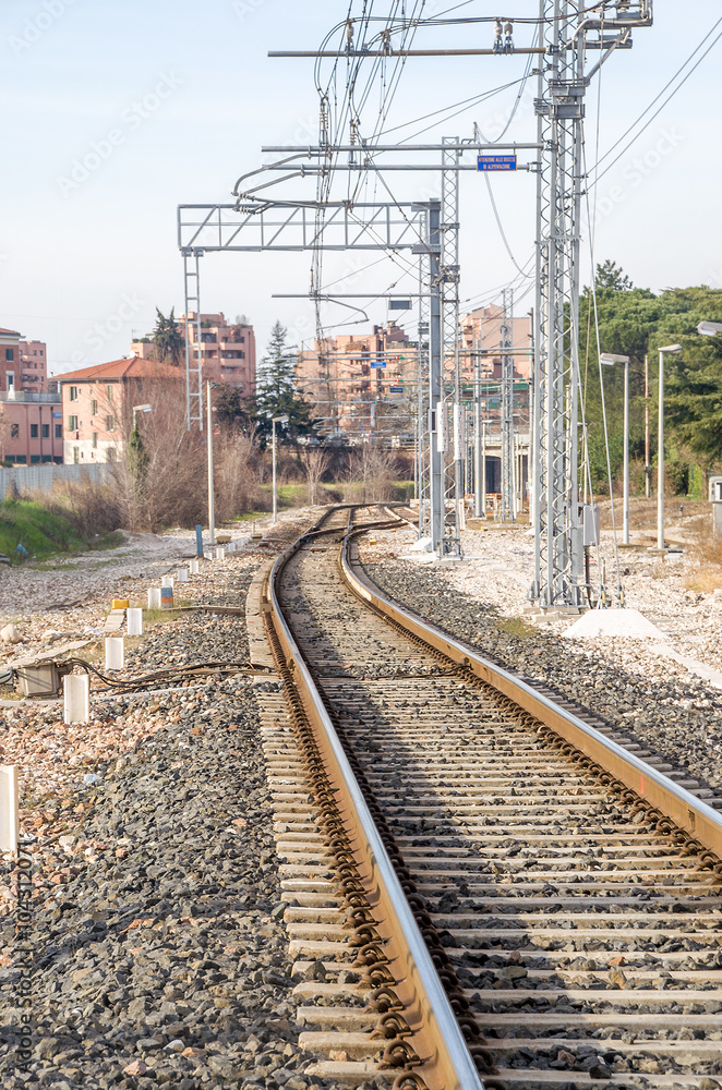 Fototapeta premium urban crossing railroad