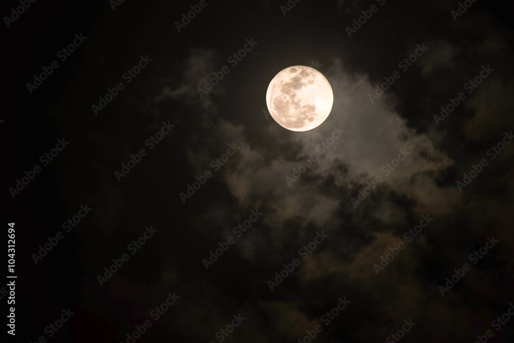 Moon at night A cloud passed over Moon at night A cloud passed over