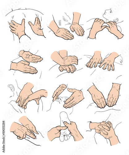 Therapeutic manual massage. Medical therapy