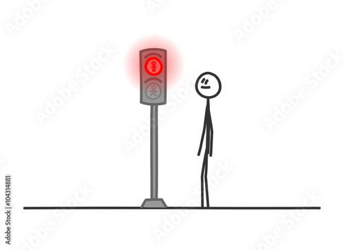 sm fussgaengerampel rot I