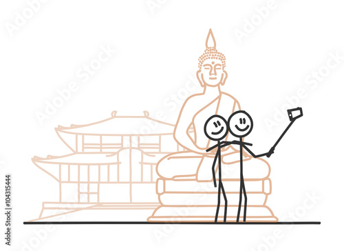 sm selfie machen buddha tempel I
