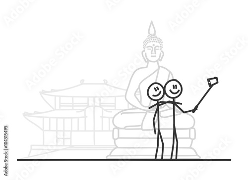 sm selfie machen buddha tempel II