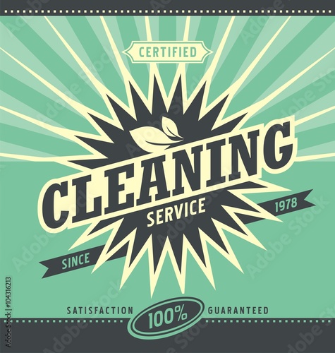 Vintage ad design for cleaning service
