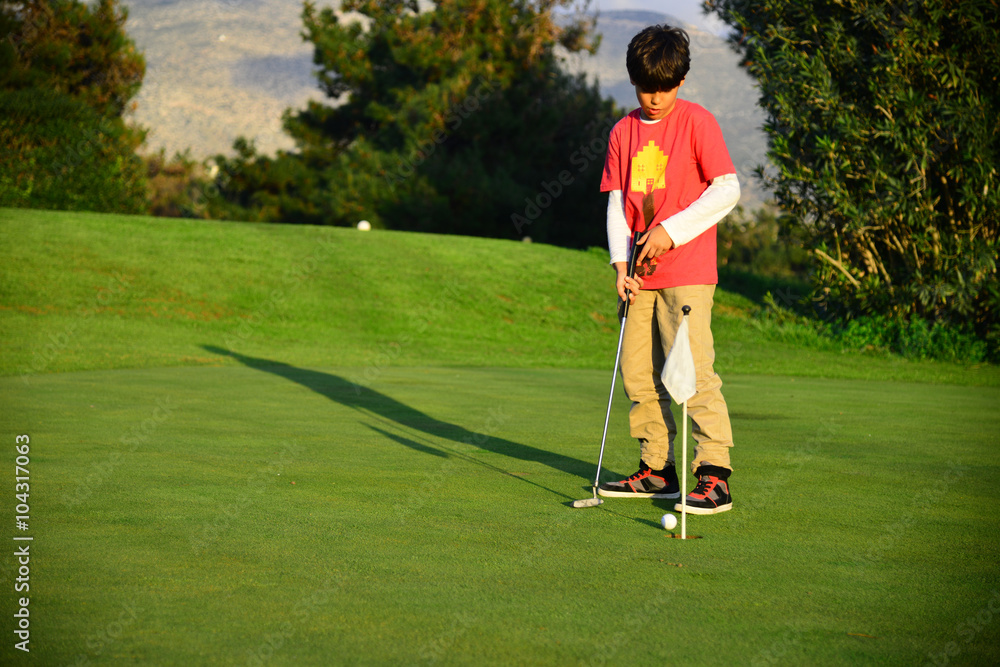 Fototapeta premium Golf playground junor lessons