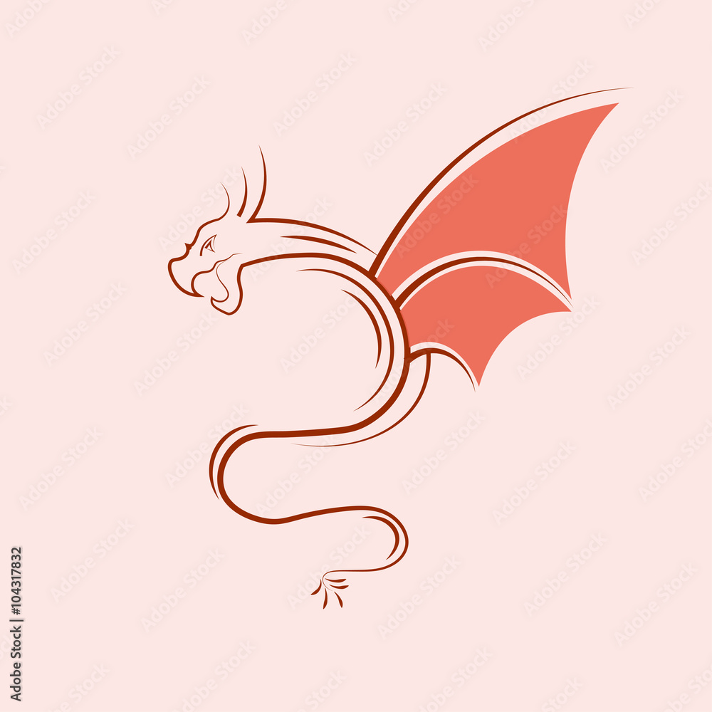 Fototapeta premium Dragon sketch