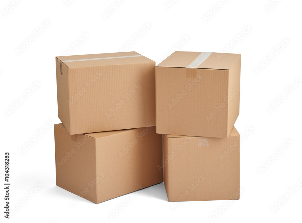 box package delivery cardboard carton stack