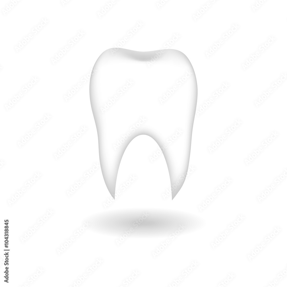Realistic tooth icon Realistic tooth icon