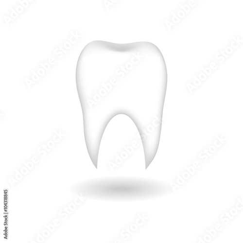 Realistic tooth icon