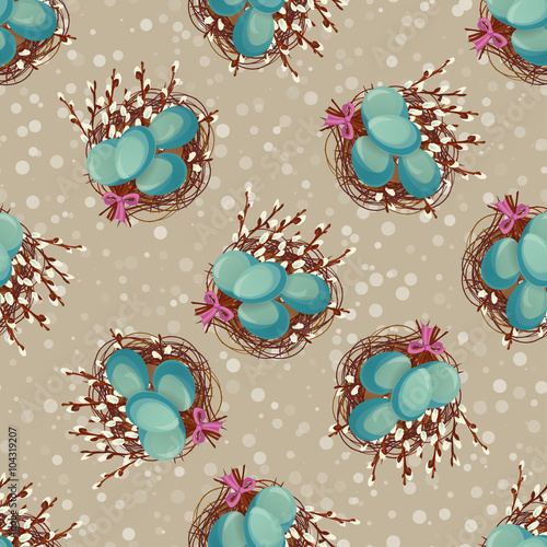 Easter seamless background in vintage style