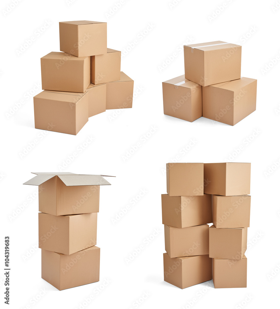 box package delivery cardboard carton stack box package delivery cardboard carton stack