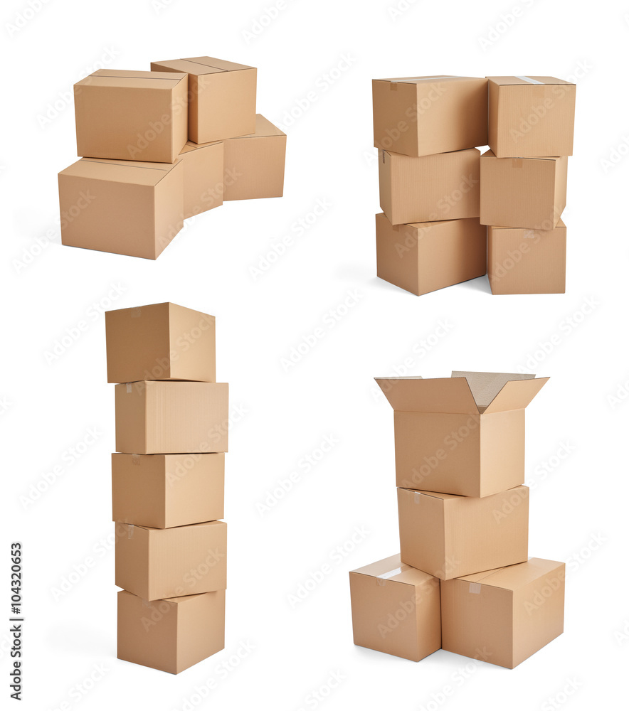 box package delivery cardboard carton stack box package delivery cardboard carton stack