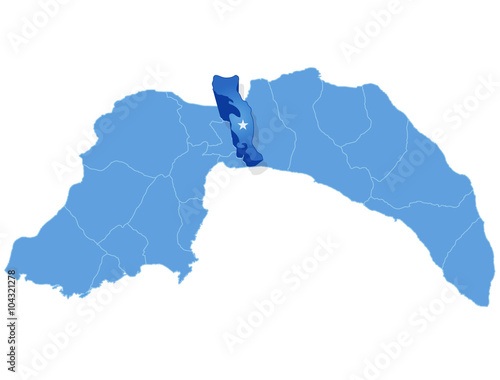 Map of Antalya - Aksu is pulled out