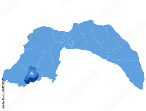 Map of Antalya - Demre (Kale) is pulled out