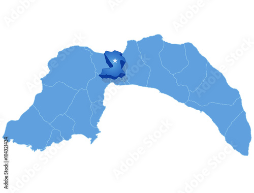 Map of Antalya - Kepez is pulled out