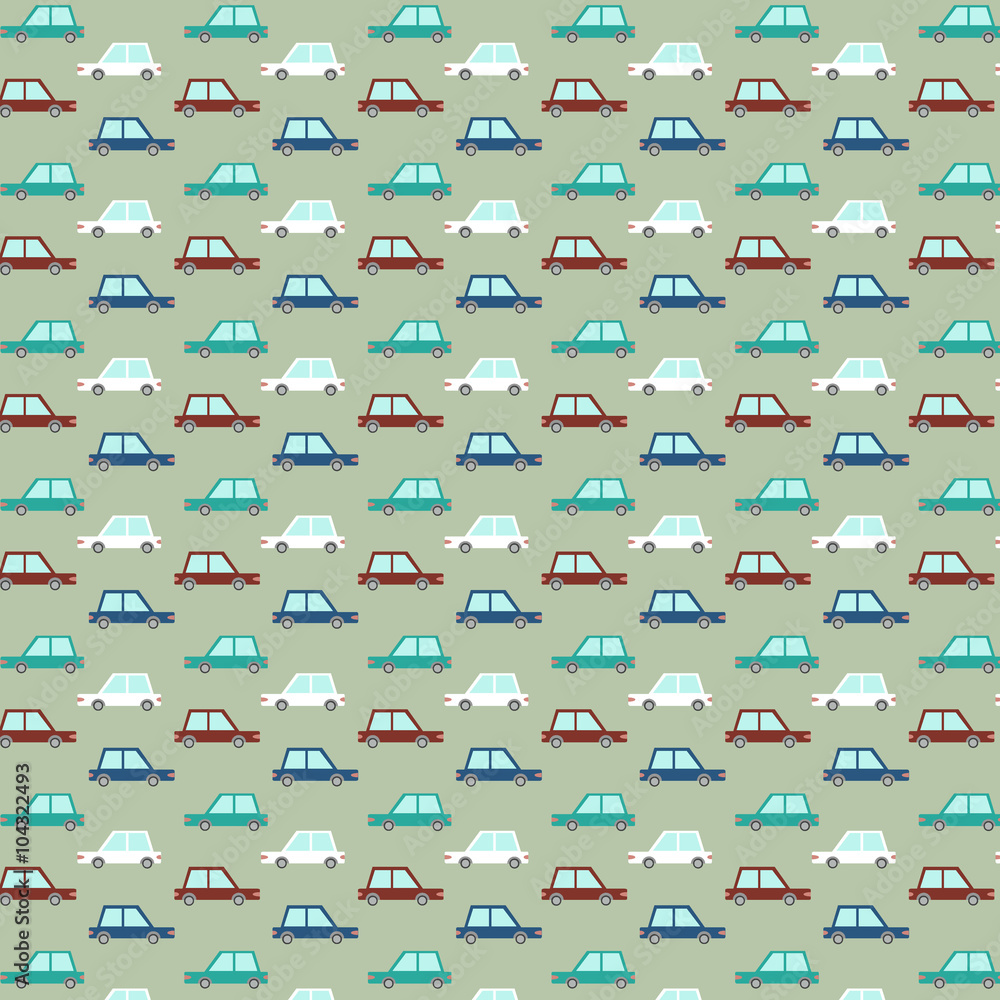 Obraz premium Retro Cars Pattern Background
