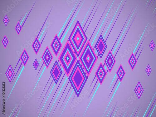 Abstract geometric triangle, rhombus and lines colorful vector background.  Vector abstract geometric background .