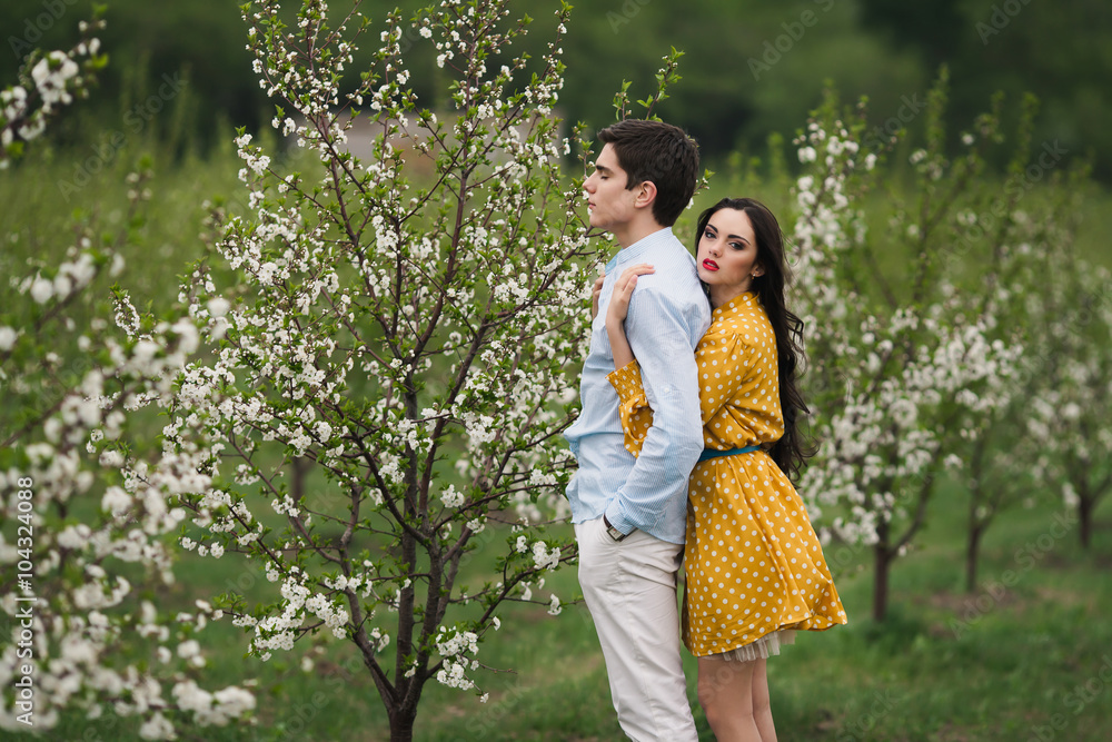 Fototapeta premium Beautiful spring day for the lovers couple