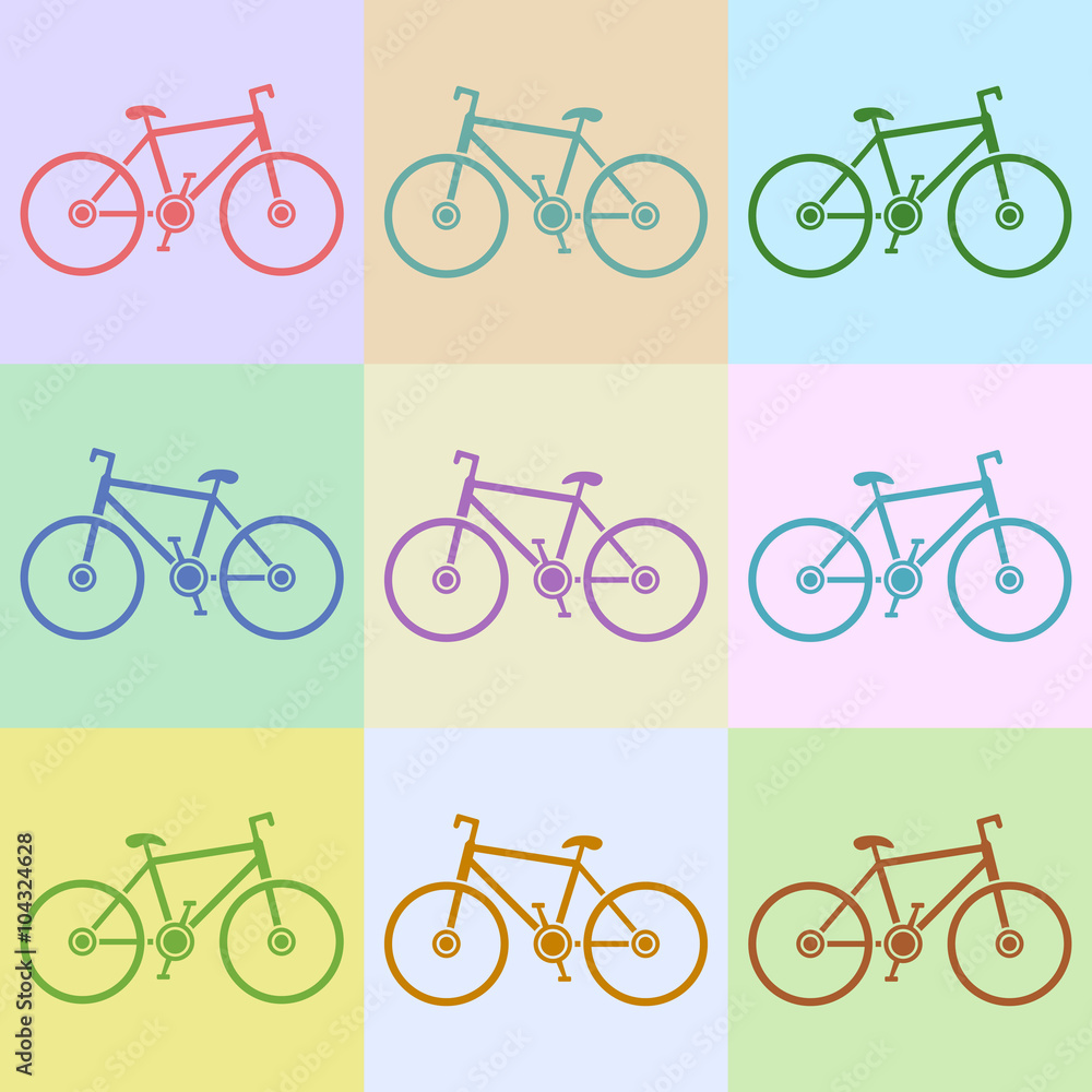 Obraz premium colored bikes