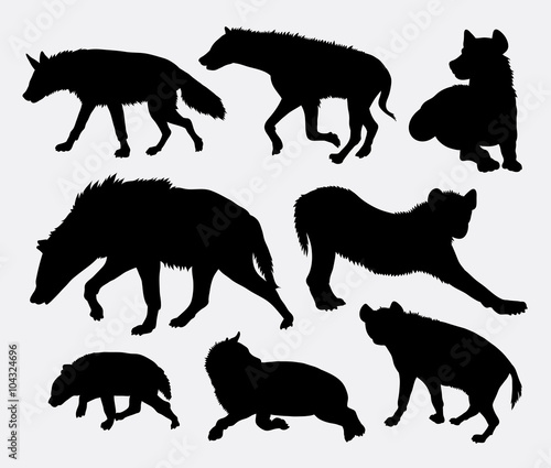 Hyena mammal animal silhouette 04. Good use for symbol  logo  web icon  mascot  sticker design  sign  avatar  or any design you want. Easy to use.  