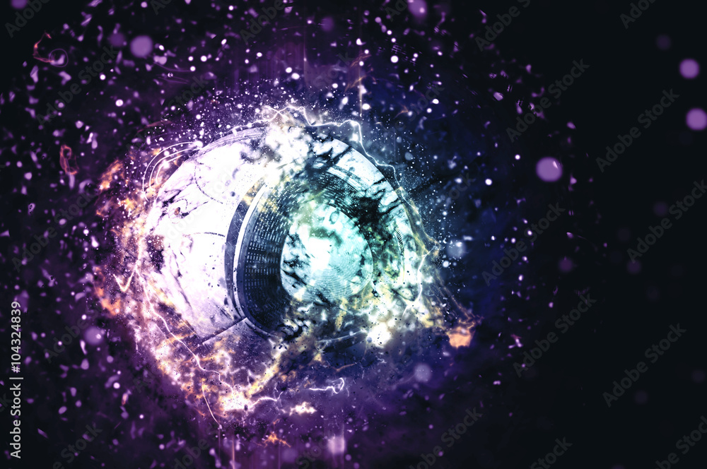 Obraz premium Fußball in Flammen