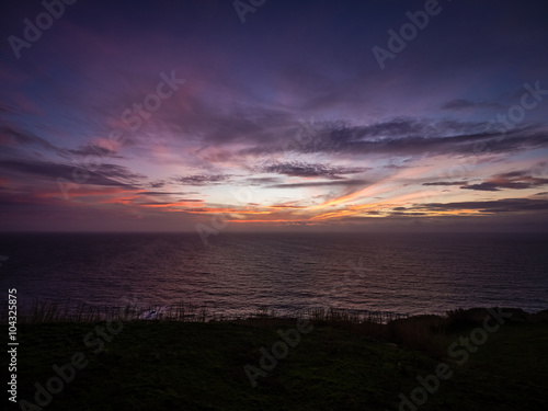 Sunset over the Sao Miguel coastline