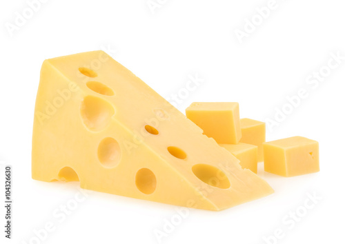 piece of cheese isolated. all images of this series see my portf