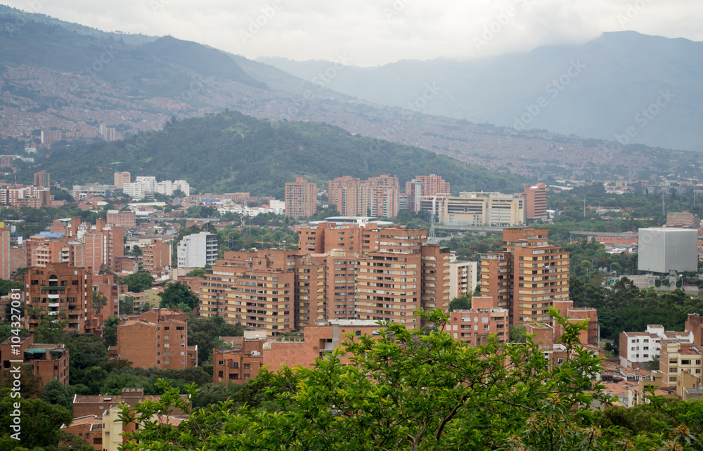 Spectacular panorama of Medellin, Colombia