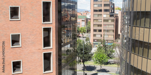 Industrial city view in Bogota, Colombia